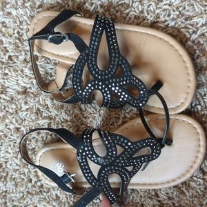 Girls black sandals
